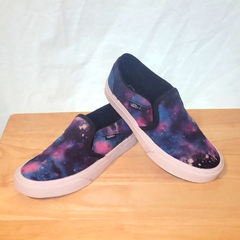 Vans Cosmic Galaxy Print Slip-On Shoes Size 6.5 Womens